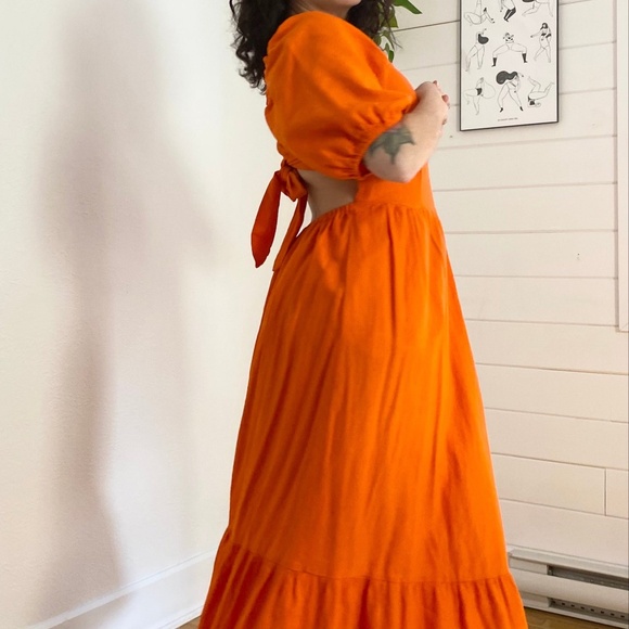 Who what wear puff sleeve open back maxi dress - Picture 2 of 7